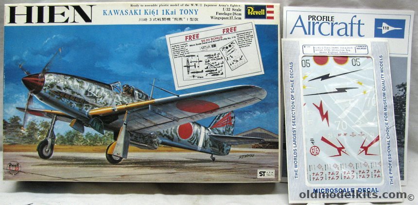 Revell 1/32 Kawasaki Ki-61 Hien 'Tony' with Profile Aircraft and Microscale decals, H276-1000 plastic model kit